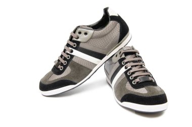 Beyaz arka plan üzerinde izole sportif gösteriler