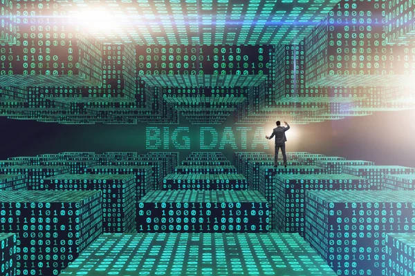 Conceito de Big Data com analista de mineração de dados — Fotografia de Stock