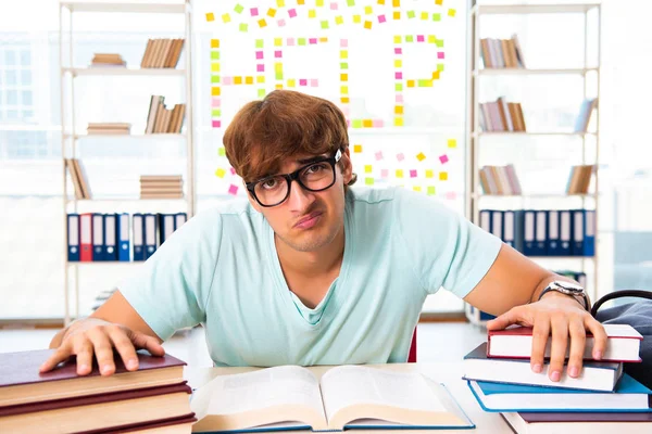 Student preparing for university exams — Stock Photo, Image