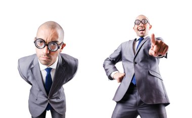 komik inek işadamı beyaz