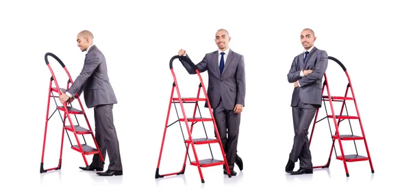 Επιχειρηματίας στην έννοια σκάλα σταδιοδρομίας — Φωτογραφία Αρχείου