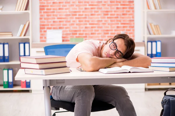 Young student preparing for college exams — Stock Photo, Image