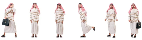 아랍 남자 밧줄으로 묶여 — 스톡 사진