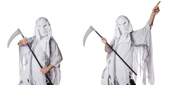 Monstruo con guadaña en concepto de Halloween — Foto de Stock