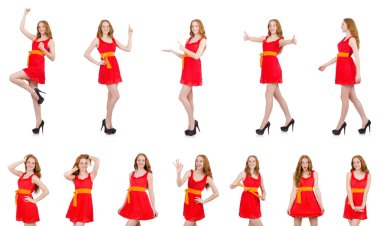 genç güzel kız beyaz izole