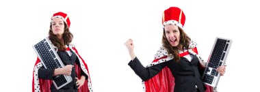 Komik bir konseptte kadın kraliçe