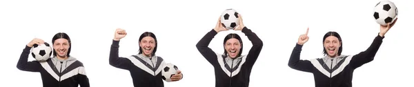 Man in sport concept geïsoleerd op wit — Stockfoto