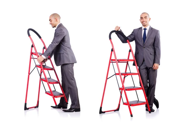 Empresario en concepto de escalera de carrera — Foto de Stock