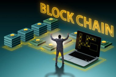 Yenilikçi engelleme konseptinde genç işadamı