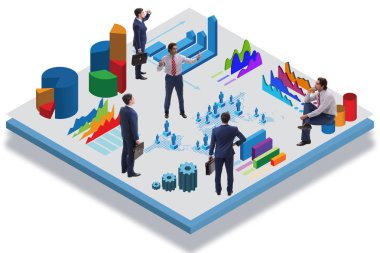 Ticari bilgi grafikleri konsepti işadamı