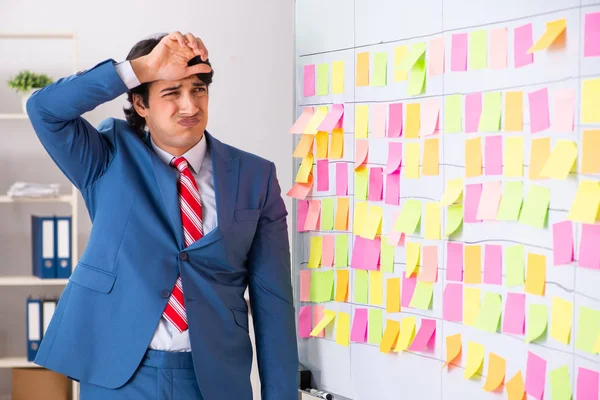 Young handsome employee with many conflicting priorities — Stock Photo, Image