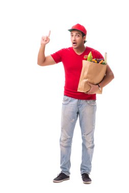 Beyaz arkaplanda izole edilmiş alışveriş konsepti