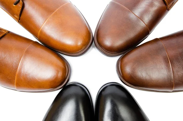 Selección de zapatos aislados sobre fondo blanco — Foto de Stock