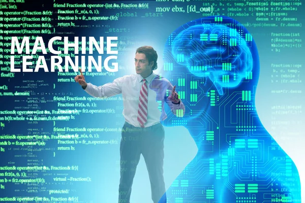 Machine learning concept as modern technology — Stock Photo, Image