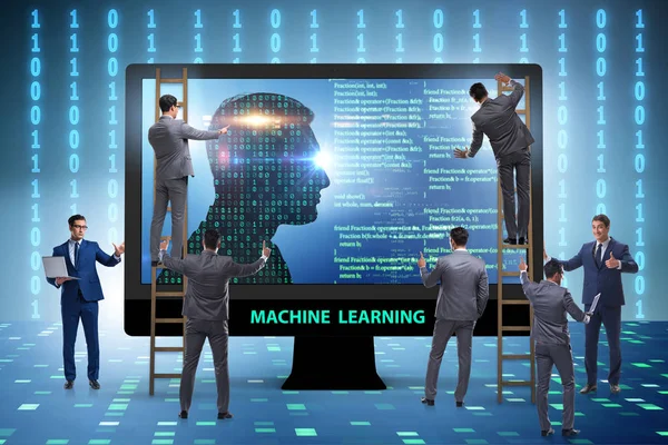 Machine learning concept as modern technology — Stock Photo, Image