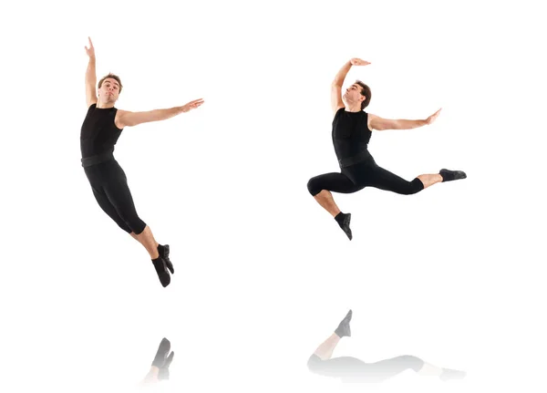 Jeune danseuse isolée sur le blanc — Photo