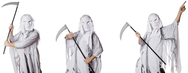 Monster with scythe in halloween concept — Stock Photo, Image