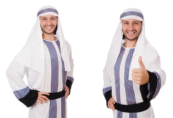 Beyaz arka plan üzerinde izole erkek Arap — Stok fotoğraf