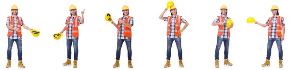 Trabajador industrial aislado en blanco —  Fotos de Stock