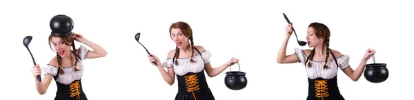 German girl in traditional festival clothing — Stock Photo, Image