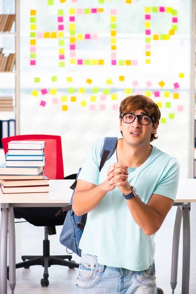 Student preparing for university exams