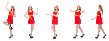 genç güzel kız beyaz izole