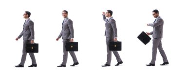 Genç ve zarif iş adamı beyazlar içinde. 