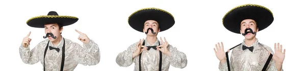 Grappig Mexicaans geïsoleerd op de witte — Stockfoto