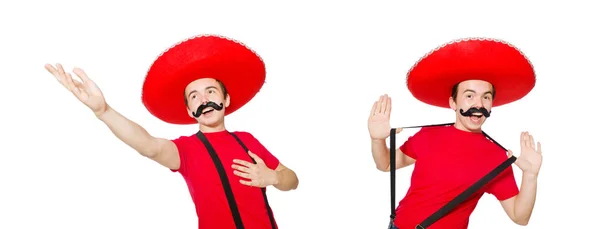 Grappig Mexicaans geïsoleerd op de witte — Stockfoto