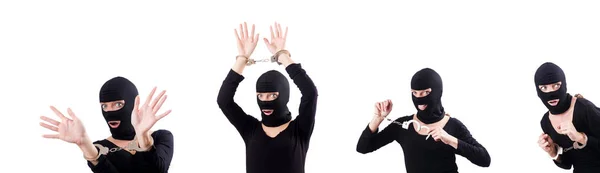 Junge Kriminelle Mit Handschellen — Stockfoto