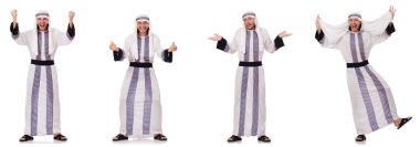 Beyaz arka plan üzerinde izole erkek Arap  