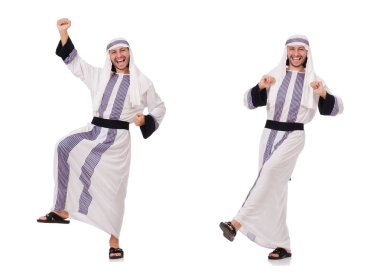 Beyaz arka plan üzerinde izole erkek Arap  