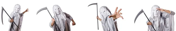 Monster med lie i halloween-konceptet — Stockfoto