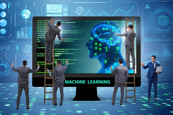 Machine learning concept as modern technology — Stock Photo, Image