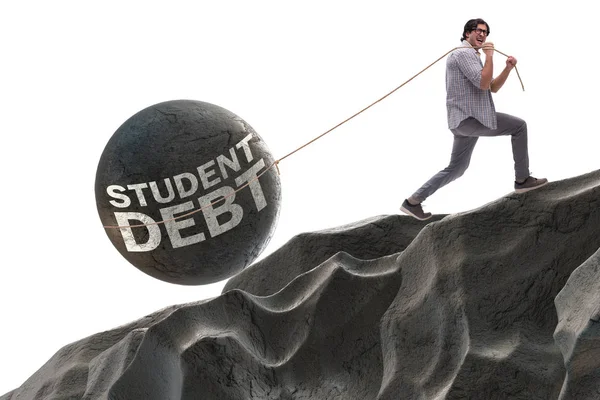 छात्र ऋण और महंगी शिक्षा की अवधारणा — स्टॉक फ़ोटो, इमेज