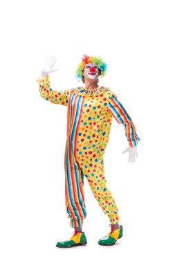 Beyaz arka planda izole komik palyaço