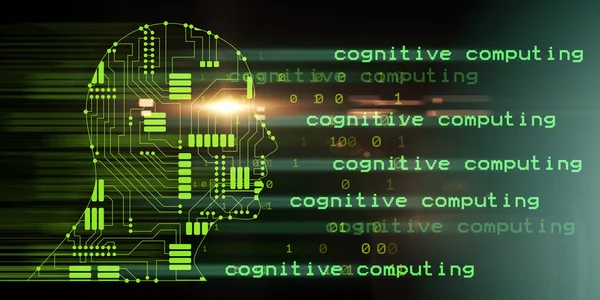 Machine learning and cognitive computing - 3d rendering — Stock Photo, Image