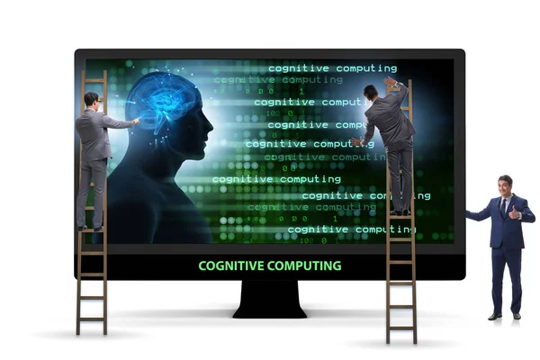 Conceito Computação Cognitiva Aprendizado Máquina — Fotografia de Stock