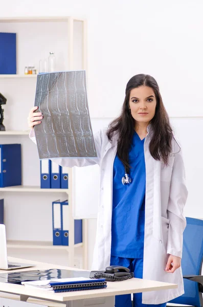 Female doctor radiologist working in the clinic