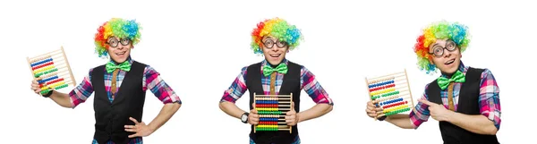 Clown isolerad på den vita bakgrunden — Stockfoto