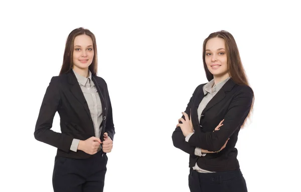 Frau im Businesskonzept isoliert auf Weiß — Stockfoto