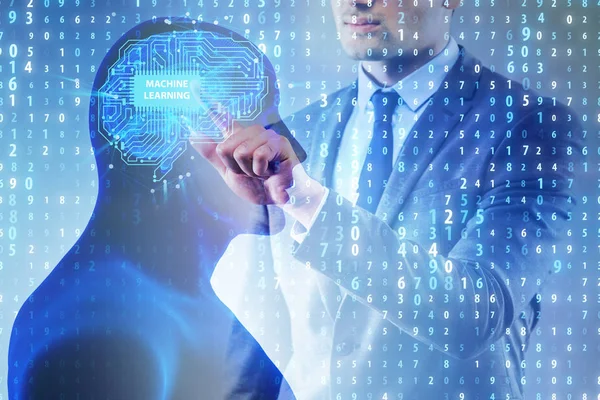 Machine learning concept as modern technology — Stock Photo, Image