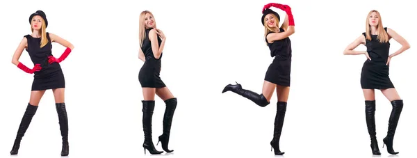 Bella donna che indossa topboots — Foto Stock