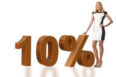 Kadın yüzde 10 satış konsepti