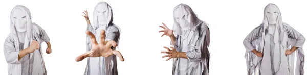 Monstruo en blanco en concepto de Halloween de miedo — Foto de Stock