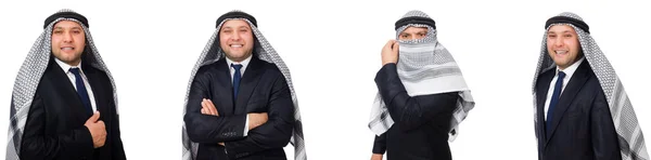 Arab üzletember elszigetelt fehér színben — Stock Fotó