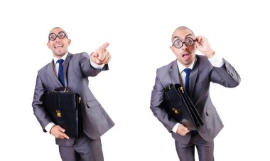 komik inek işadamı beyaz