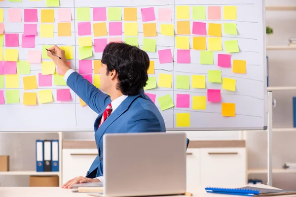 Young handsome employee with many conflicting priorities — Stock Photo, Image