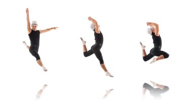 Genç dansçı beyazların arasında.