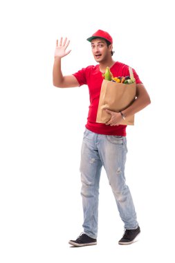 Beyaz arkaplanda izole edilmiş alışveriş konsepti